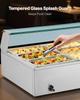Commercial Food Warmer, 1700W Electric Stainless Steel Steam Food Warmer with Glass Cover, 12-Pan Countertop Buffet Bain Marie with Soup & Perforated