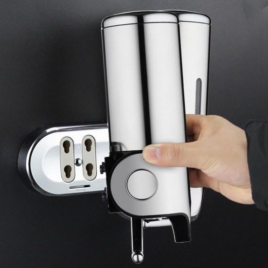 400ml Soap Dispenser Waterproof Moisture-proof Wall Mounted Household Shampoo Liquid Soap Conditioner