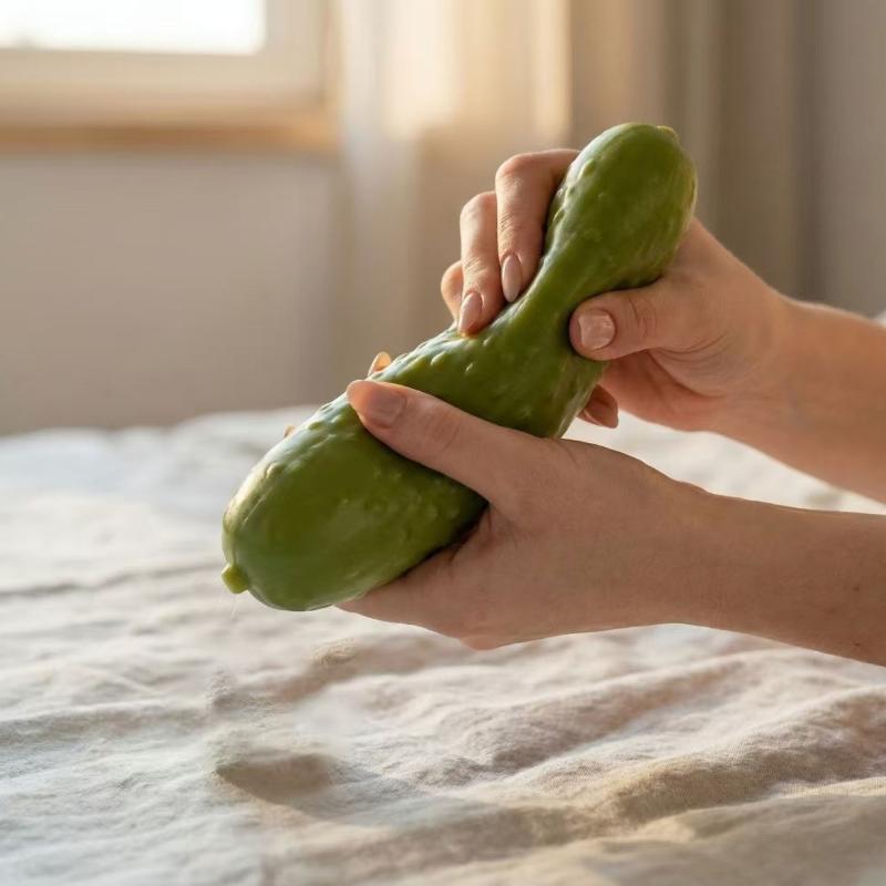 Cucumber Squeeze Fidget Toy Soft Slow Rising Pickled Shape Sensory Toy for Kids Stress Relief Party Favors A1