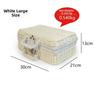 New Portable Rattan Woven Box with Handle Decorative Rattan Storage Box Suitcase Woven Picnic Box Organizer