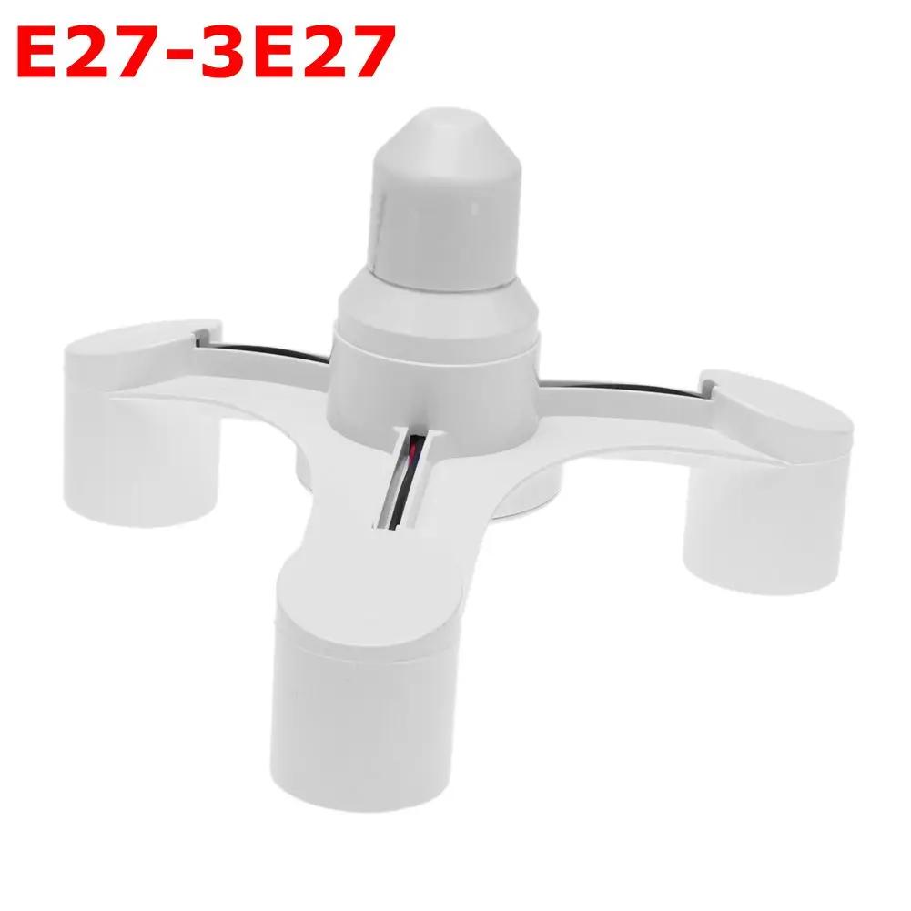 E27 LED Base Bulb Base E27 Socket E27 to 2/3/4/5/6 Bulb Head Light Socket Adapter Splitter Converter Screw Induction Lamp Holder