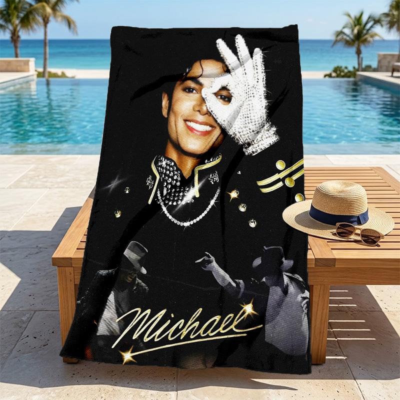 Michael Jackson Stijlvolle Digitale Print Strandlaken Sneldrogende Absorberende Deken Voor Strand Zwembad Sportschool Reizen