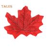 50Pcs Artificial Maple Leaf Realistic Cloth Autumn Leaves Indoor Outdoor Halloween Fall Harvest Thanksgiving Festival Wedding Party Decoration