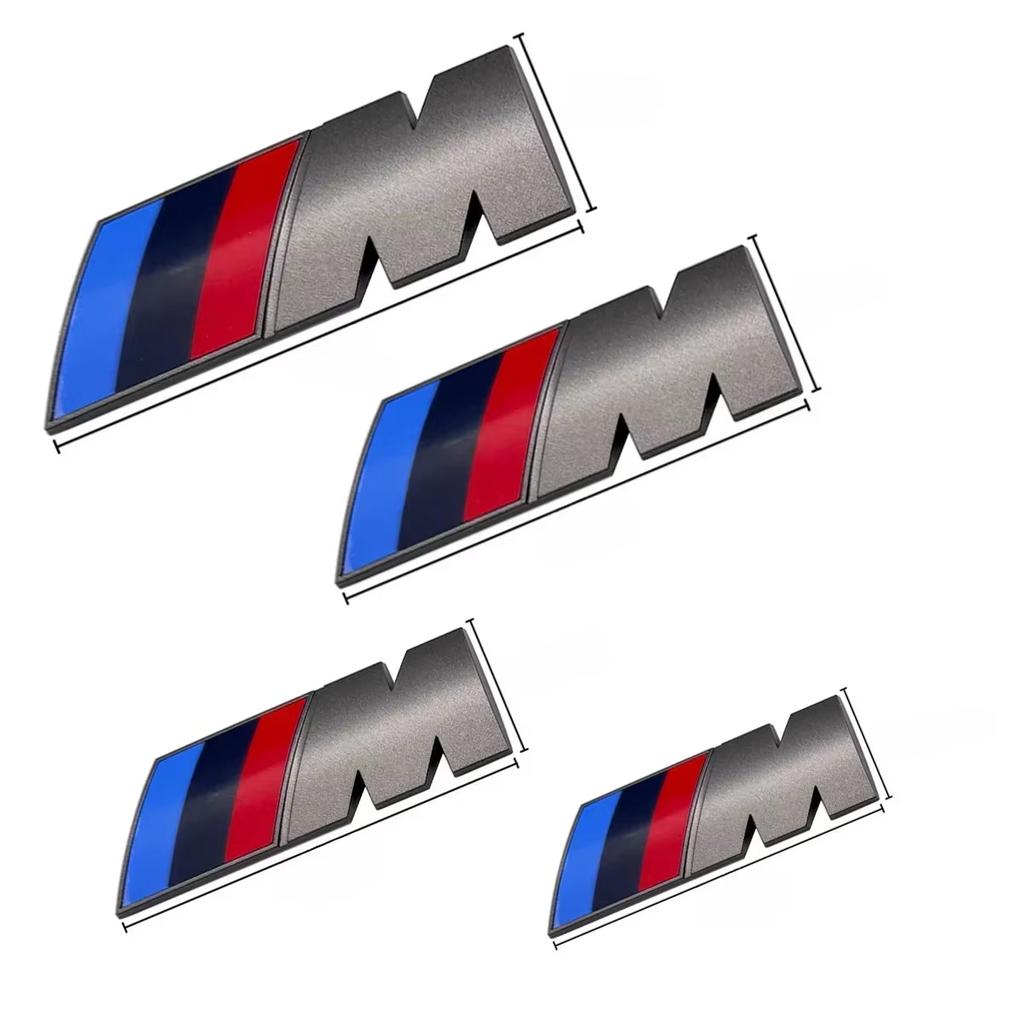 3D ABS M Logo Karosserieseitenabzeichen Karosserie Heckkofferraum Dekoraufkleber Automodifikation Zubehör für alle BMW M Power X1 X3 X5 X7 E71