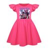 4804 Kids Girls Mira Zoey Rumi Printed Ruffle Short Sleeves Casual Dress
