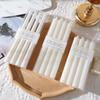 Ivory White Long Stem Taper Candles for Weddings and Emergencies