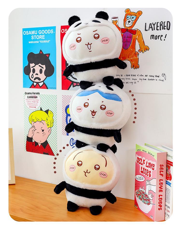 Chiikawa Plush Toy - Cute Panda Transformation Hachi Usagi Doll Gift