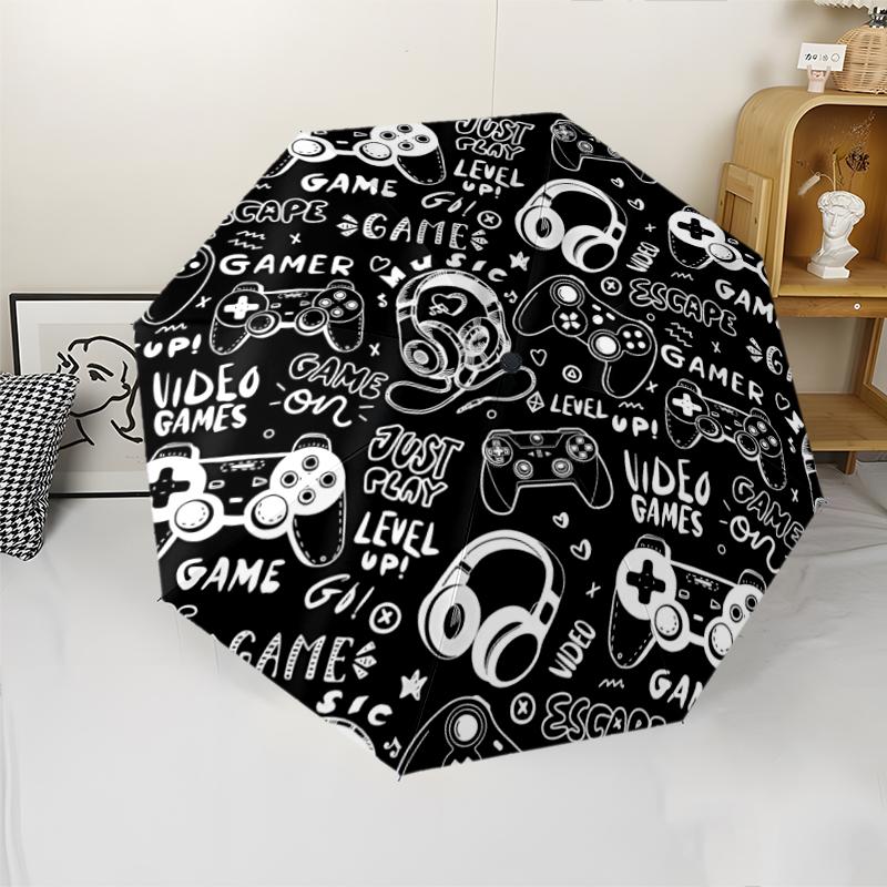 Game Controller Theme Automatic Umbrella, Lightweight & Portable, 8 Rib, Perfect for Outdoor Travel, Birthdays, Christmas, Gifts.