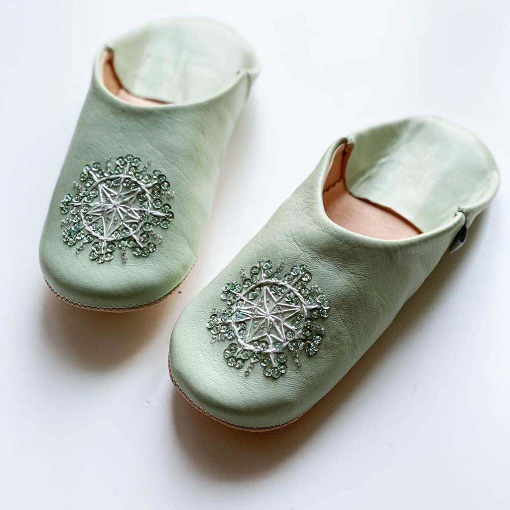 Babouche Stella Lime LL [dear Morocco] // // (26 cm)