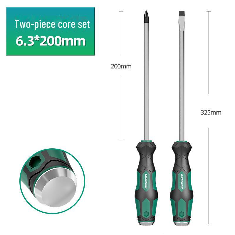 Green Forest Master Industrial Flathead & Phillips Screwdriver Set