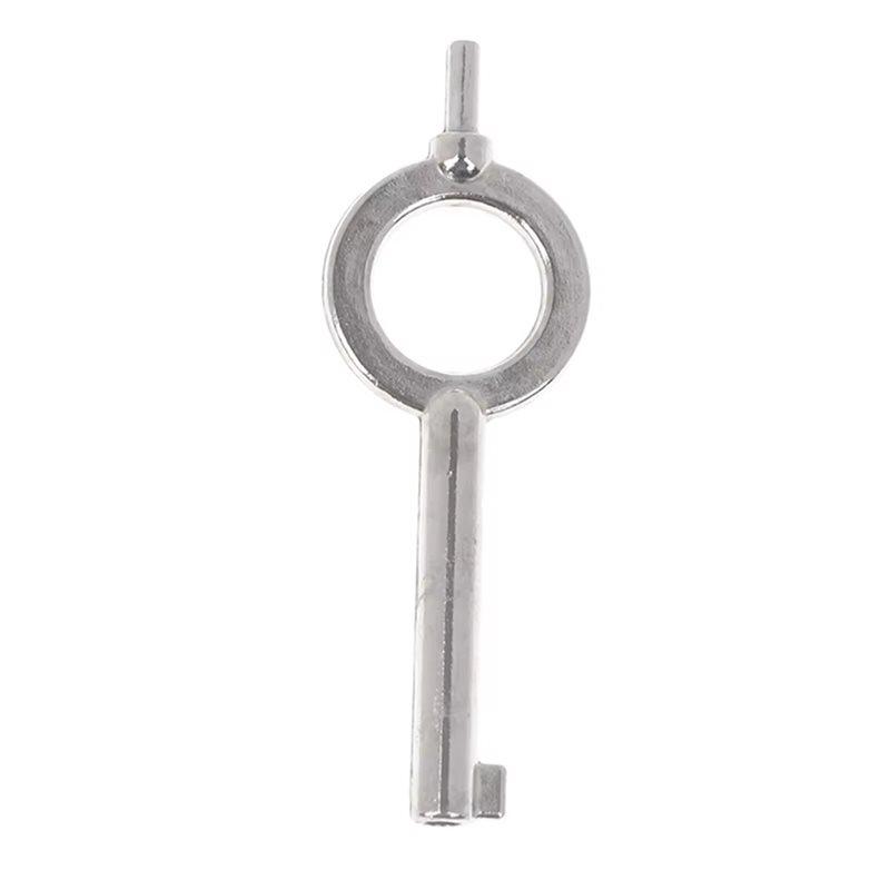 3X American Style Universal Flat Key Blank, Special Key Handcuff Lock Key, Aluminum Alloy Keychain