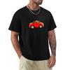 Funny Hamster Driving An Orange Convertible Sports Car Tshirt Long Lasting Casual Tshirt