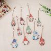 Wooden Faceless Doll Pendant for Christmas & Easter Decorations
