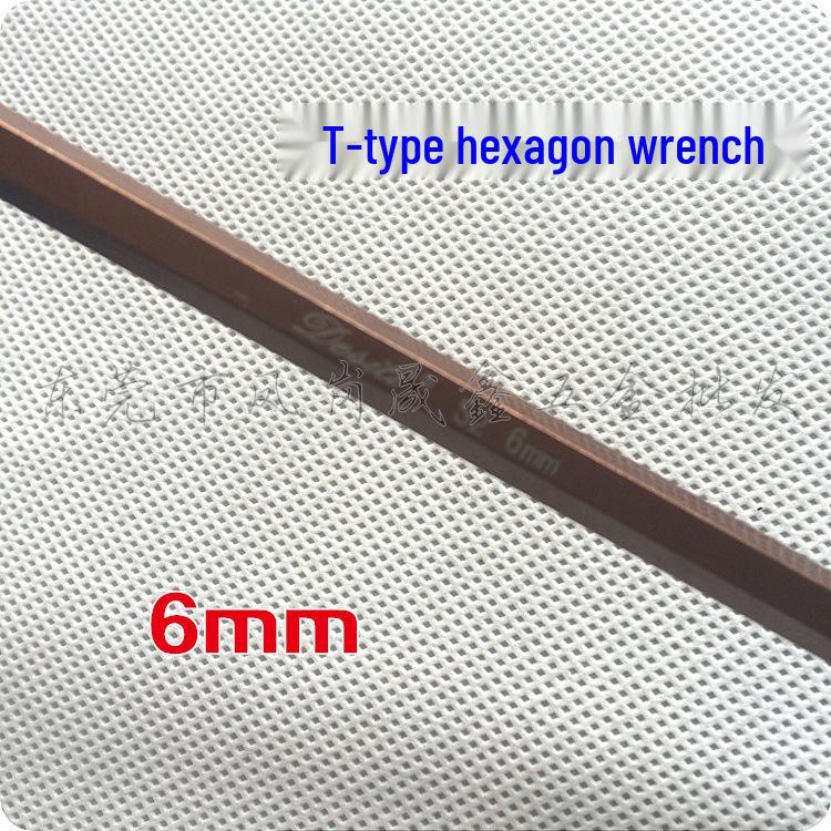 Imported Taiwan S2 Hardened 6mm T-Handle Hex Key Allen Wrench