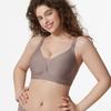 Fashionable Ladies' Seamless Underwear with Deep V-neck Mesh, Push-up, Non-wired, Plus Size Nursing Bra with Pads