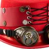 Victorian Industrial Cosplay Hat with Removable Goggles PU Leather Headwear For Adult Men Women Stage Performances