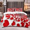 Love Heart Duvet Cover Set Romantic Theme Heart Shaped Comforter Cover King Full Size For Kid Couple Lover Polyester Bedding Set