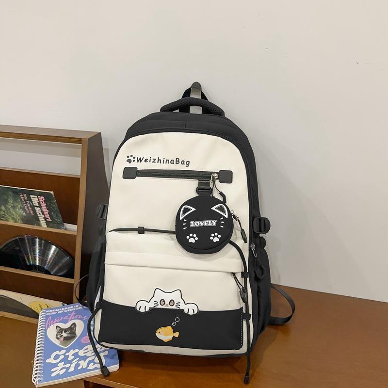 Schoolbag college style schoolbag junior high school girls high quality versatile ins Japanese high school students lightweight cute contrasting 