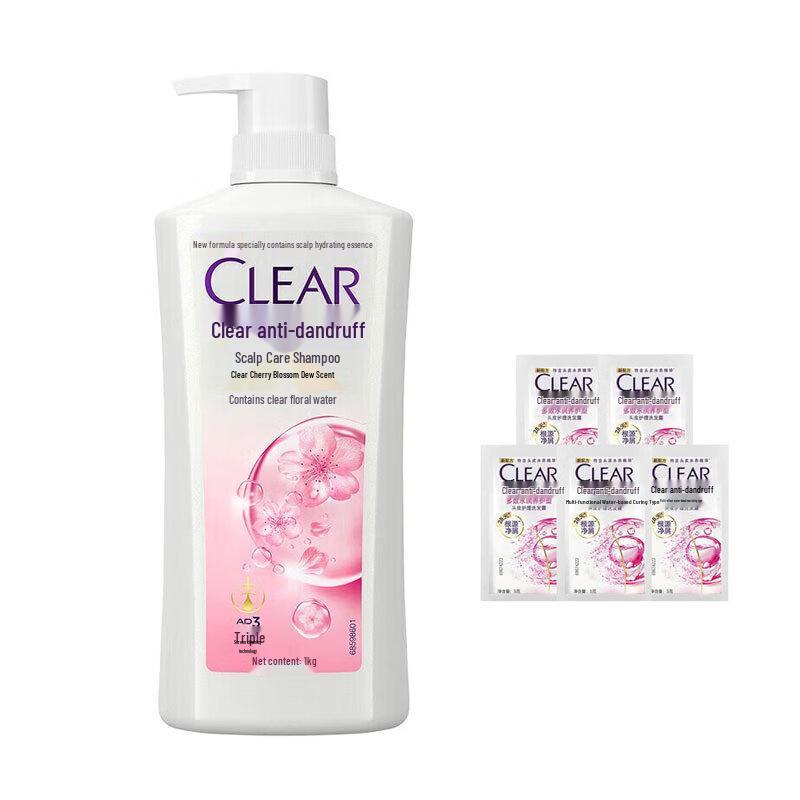 Clear Anti-Dandruff Scalp Care Shampoo, Fresh Cherry Blossom Scent