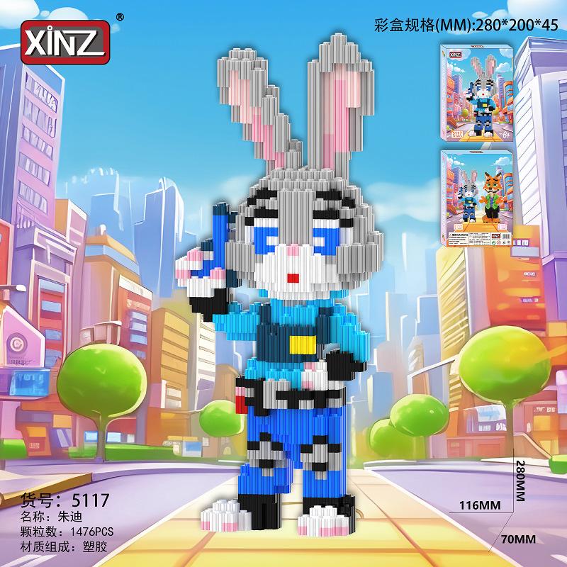 Disney Zootopia Building Blocks Nick Judy Model Benjamin Sloth Bricks Cartoon Movie Figure Toys For Kids Christmas Gift