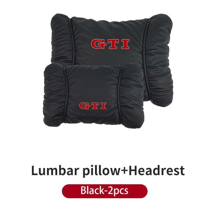 YNEPB1 Car Lumbar Back Support Headrest Neck Pillow Car Seat Cushion For Volkswagen VW GTI Passat Golf Tiguan Polo Scirocco Jetta