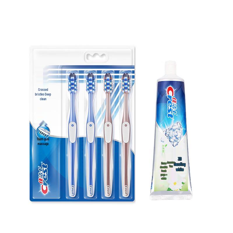 Crest 7-Effect Toothbrush & 3D White Jasmine Tea Toothpaste Set