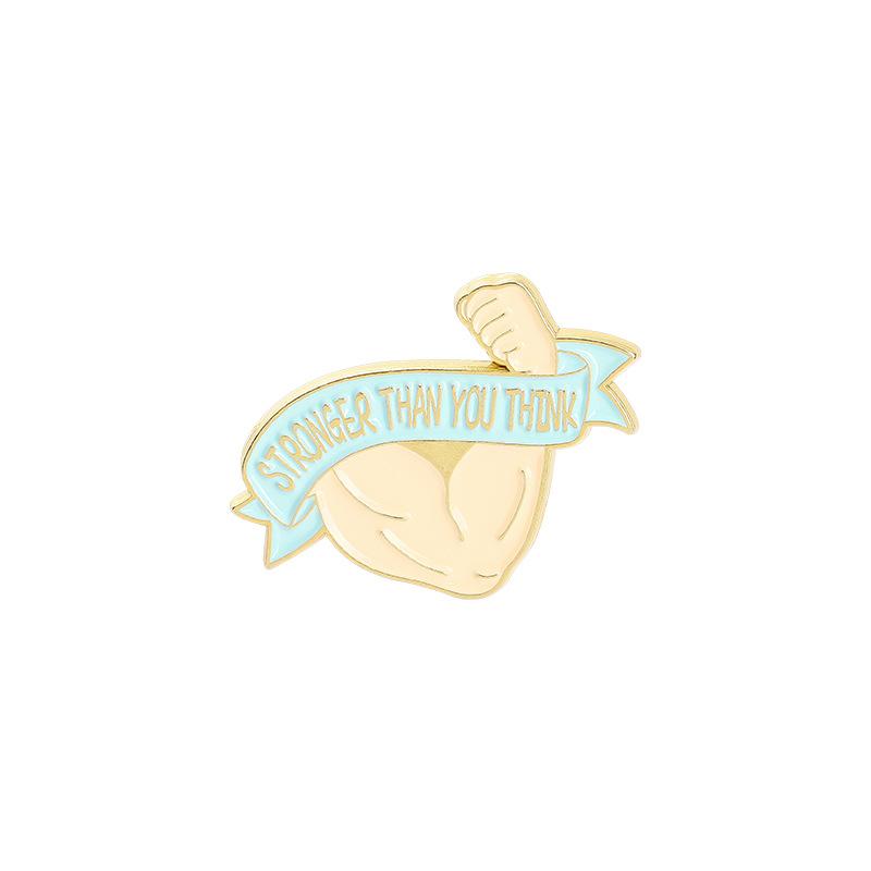 

Contemporary Minimalist Alloy Brooch Featuring Cartoon Fist Ideal For Weightlifting And Fashion Sport XZ3974