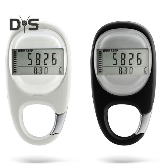 3D-Schrittzähler, einfacher Schrittzähler mit Karabiner, präziser Clip-Schrittzähler für Männer, Frauen, Kinder, Senioren
