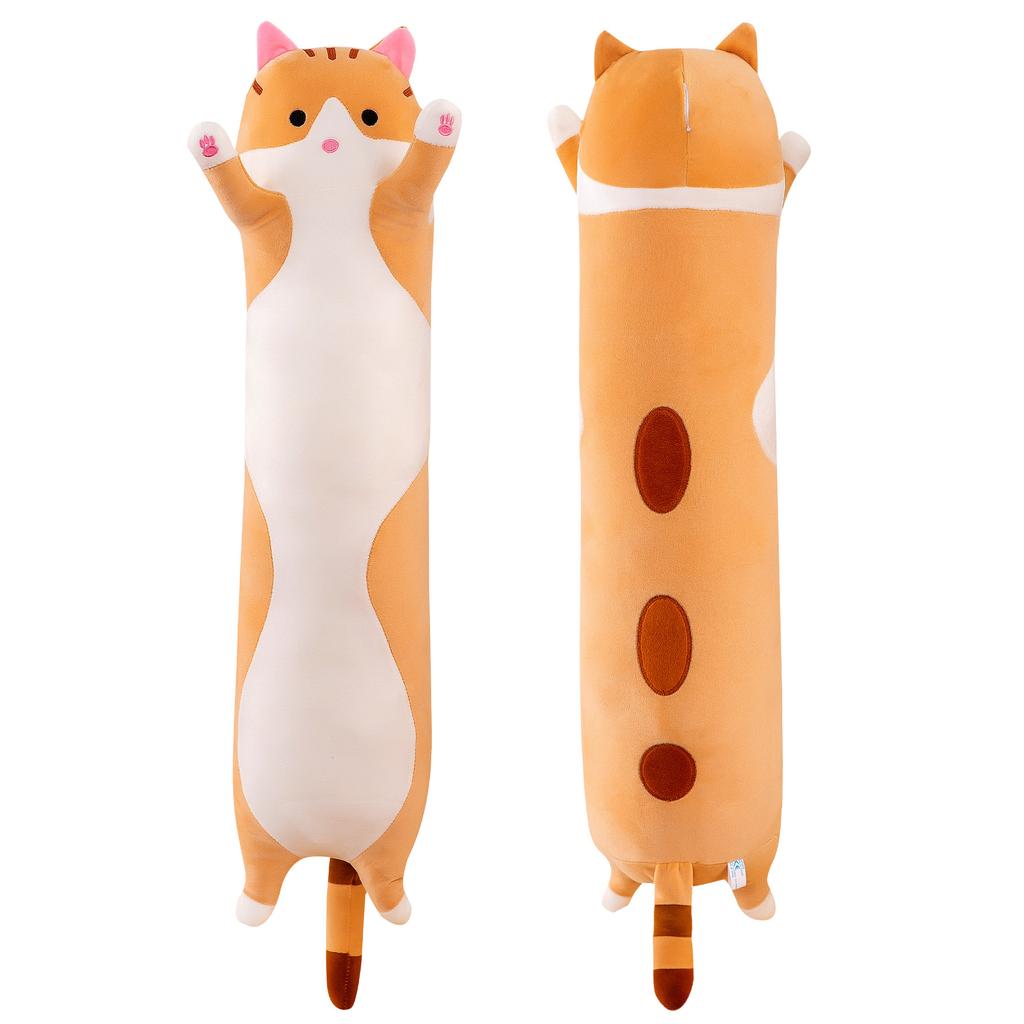 Popular long cat throw pillow doll cute kitten plush toy doll
