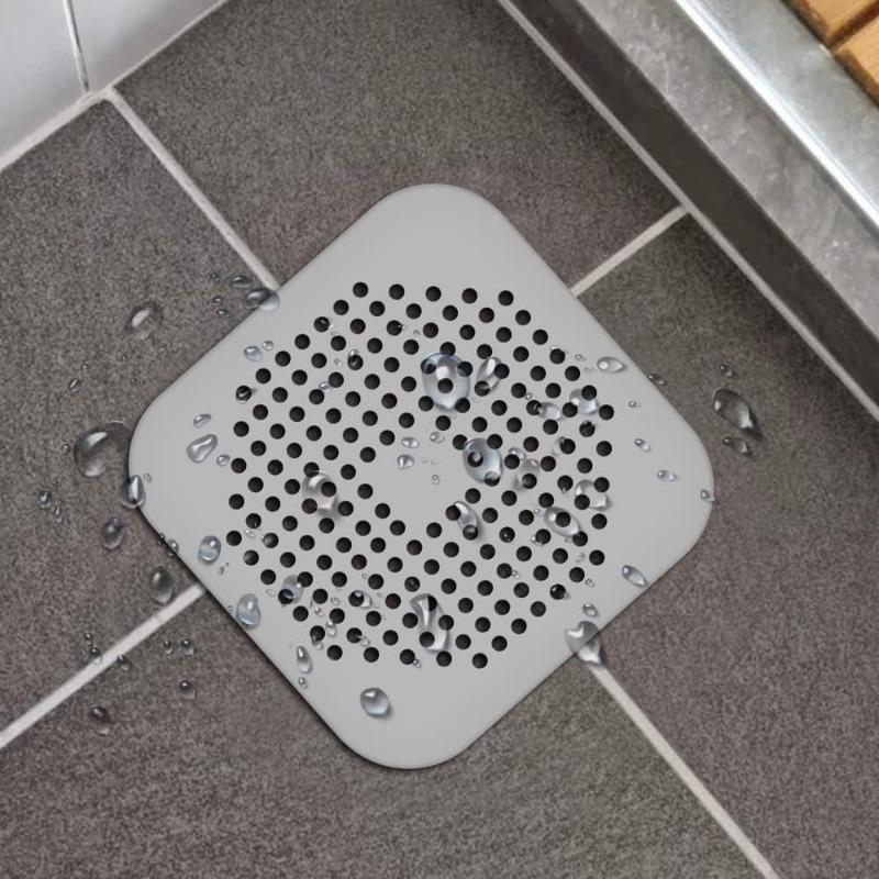 1pcs Kitchen Sink Silicone Floor Drain Pad, Anti-clogging Filter Patch, Bathroom Sewer Hair Suction Cup Odor-proof Filter Screen