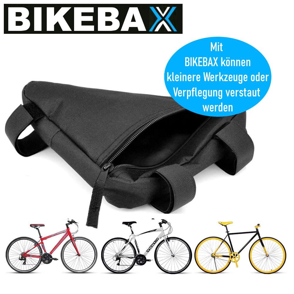 BIKEBAX Bicycle Frame Bag Bicycle Bag Triangular Bag + Tire Repair Kit