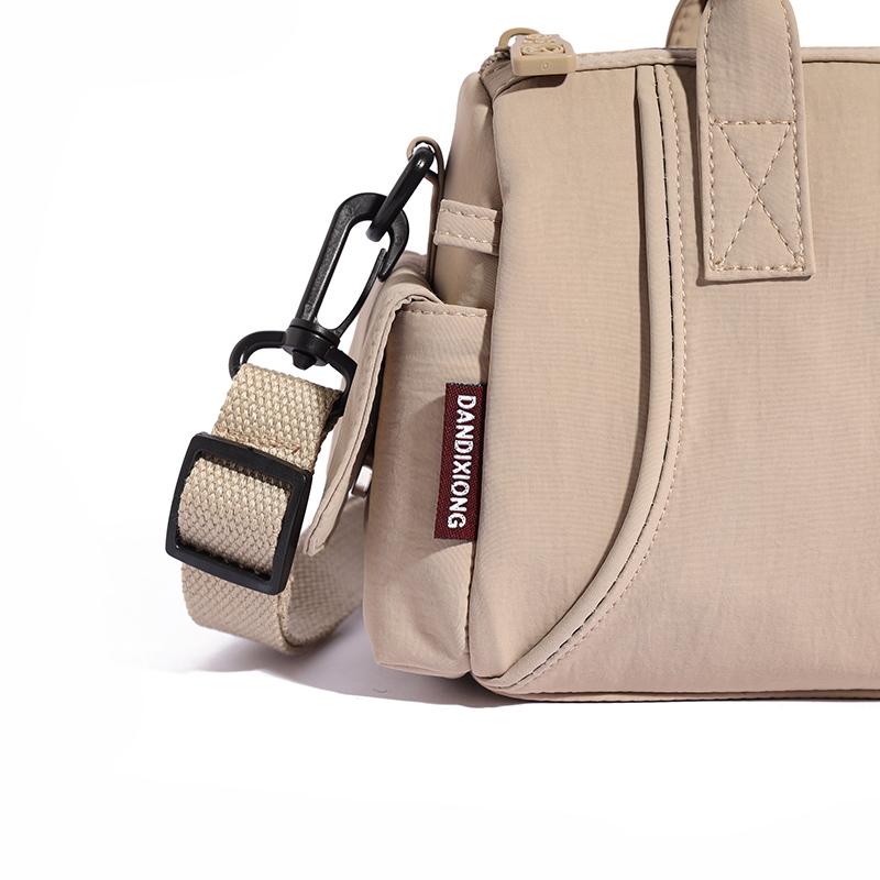 Bolso Bandolera Impermeable de Nylon para Mujer Bolso de Hombro Casual con Asa Superior y Cremallera