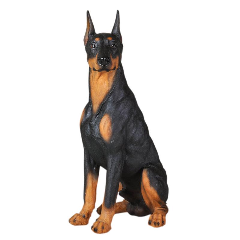 Cross-border Courtyard Doberman Resin Ornament Craft.
