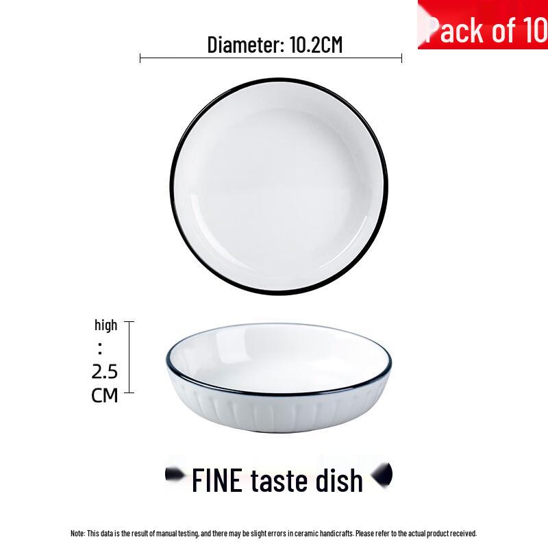 Nordic Style Small Ceramic Sauce Dishes (10-Pack)