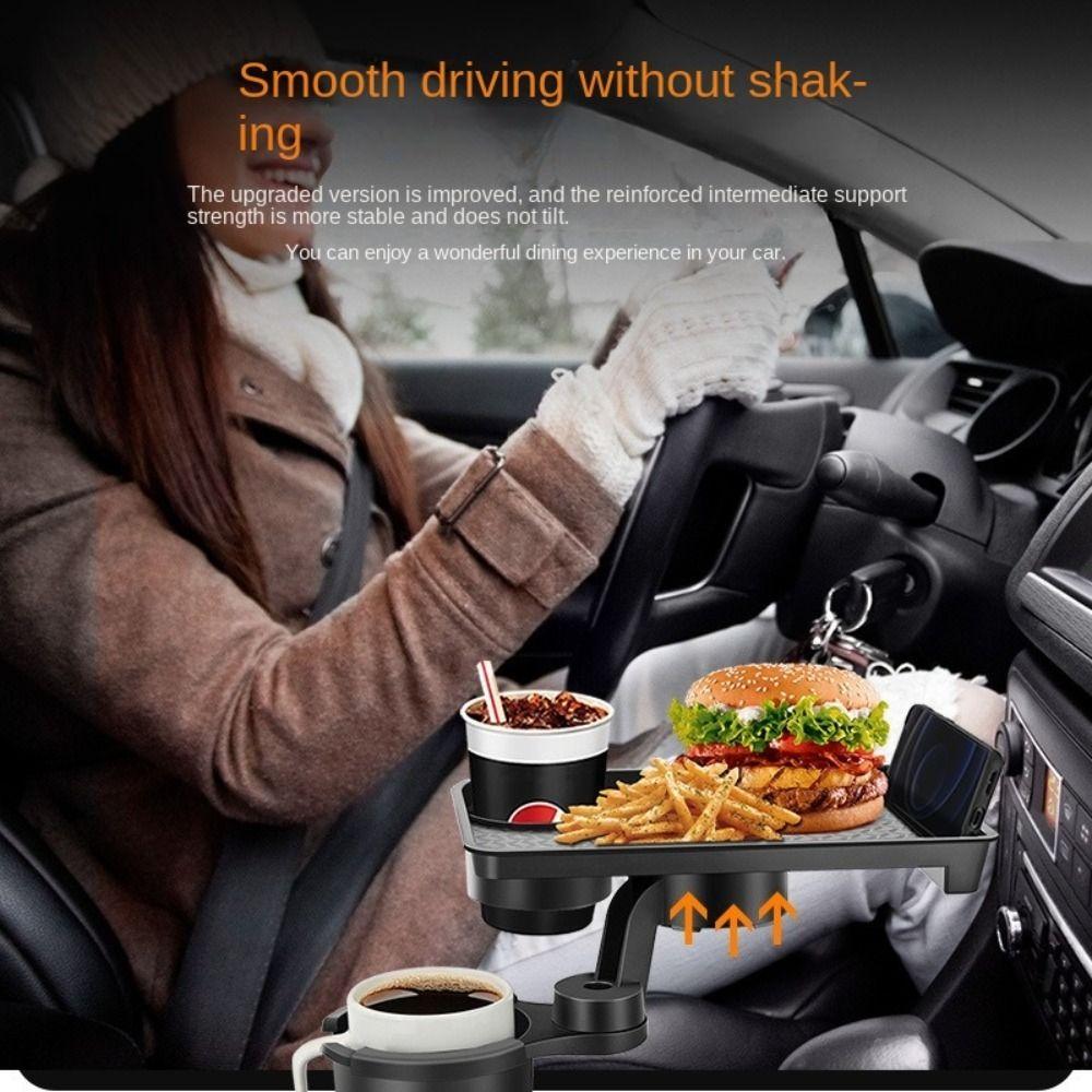 

with Tray Drink Holder Anti Slip Center Console Cup Holder Portable Car Tray Table Vehicles чорний
