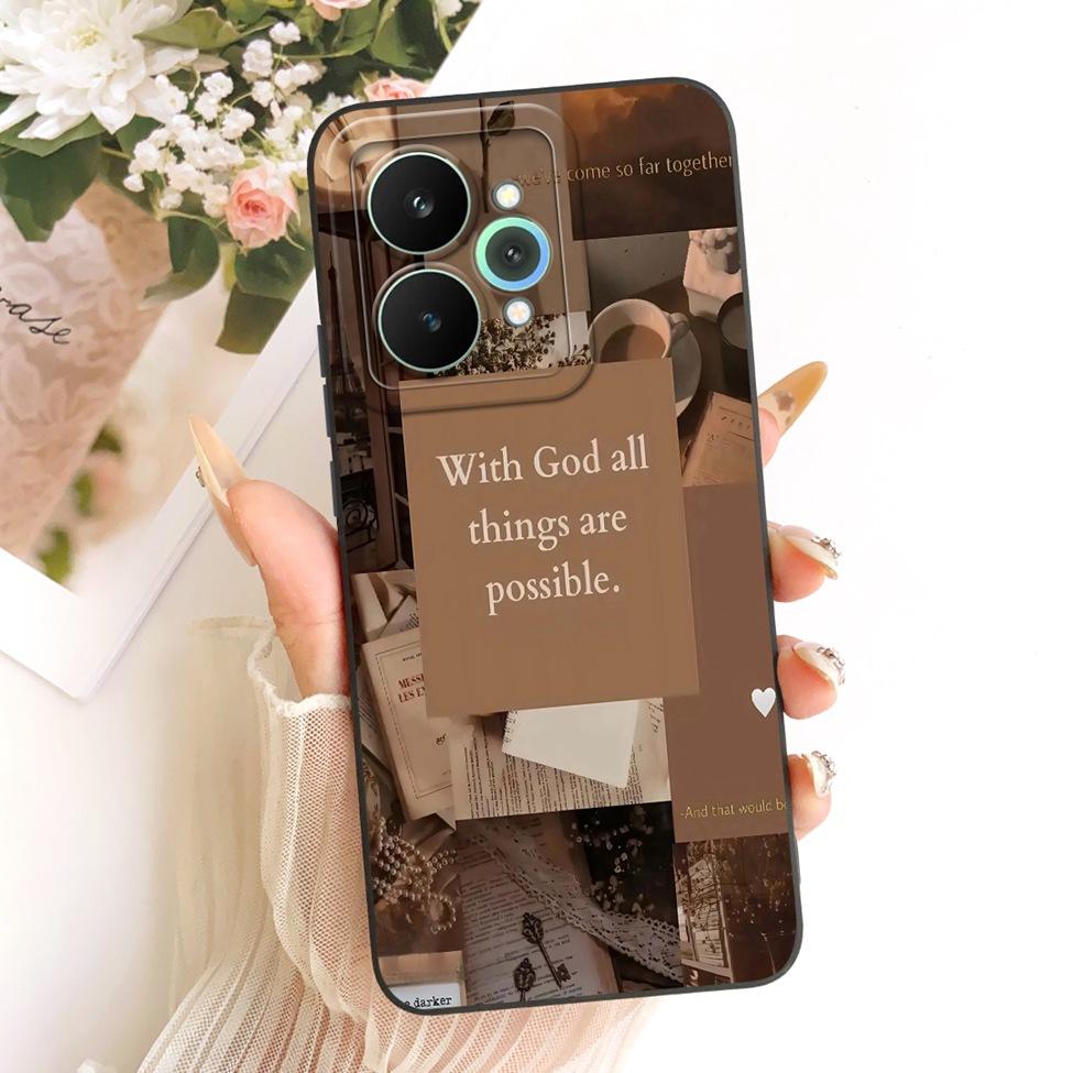 Cover For Realme 15 Pro Casing RMX5101 Silicone Luxury Fashion Flowers Kawaii Cute Painted Shockproof Phone Case