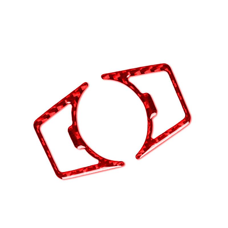 Pentru Ford F-150 2017- Accesorii auto Interior Fibră de carbon Cupă de scurgere față Cadru decorativ Wait Red Stickers