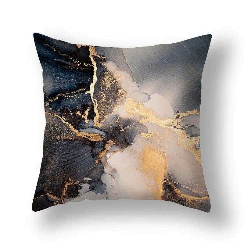 Modern light luxury simple fashion marble pattern set sofa chair office car bed cushion cover room home decoration pillowcase
