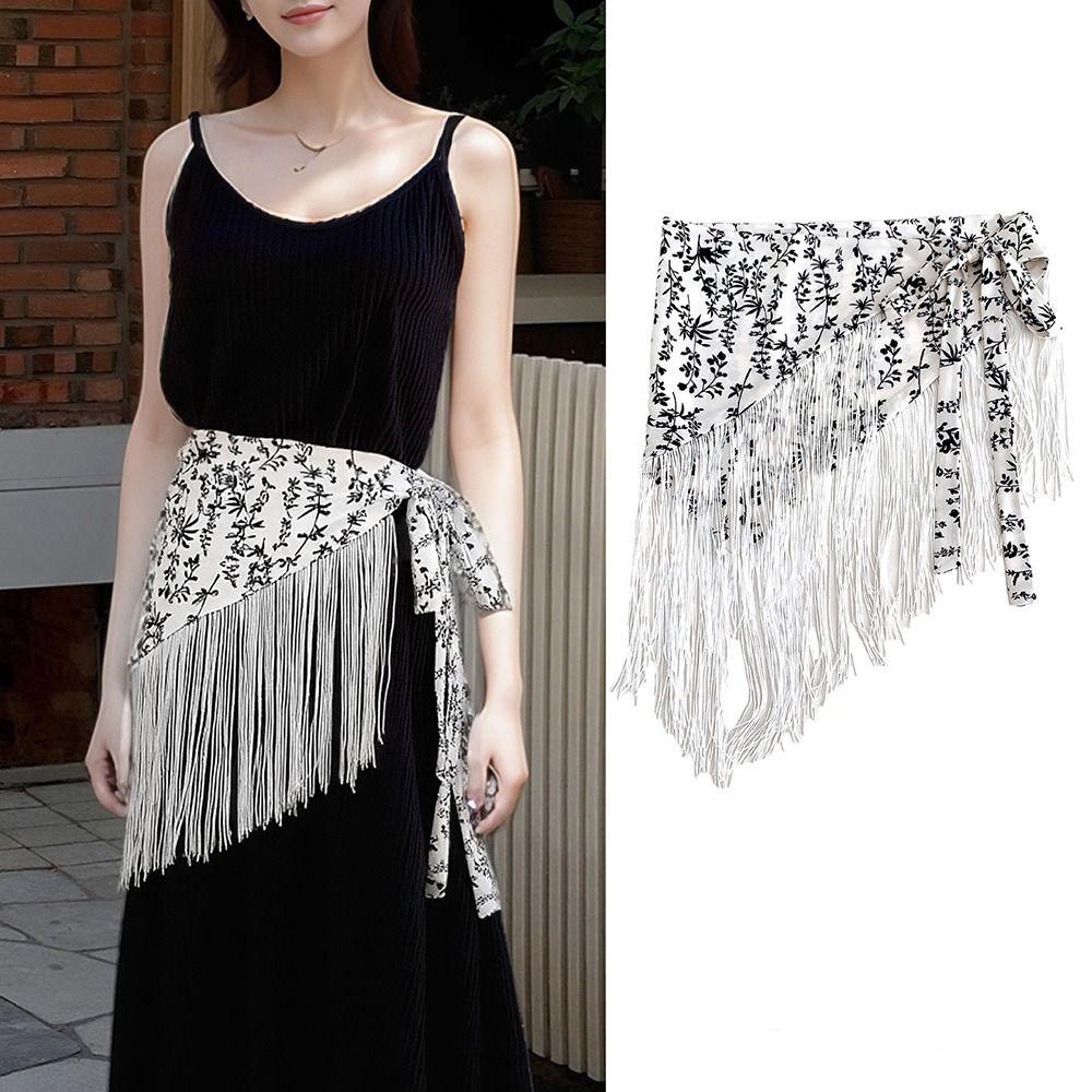 Exquisite Triangle Waistband Tassels Dance Hip Scarf Fashion Fringe Waist Belt Dress Jeans Decor