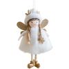 Christmas Seasonal Pendant with Angel Girl Wings Headband and Deer Antler Hair Clip for Holiday Home Decoration