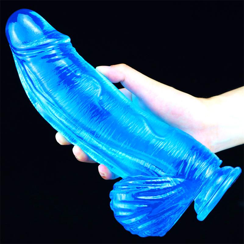 Female Oversized Dildo Color Transparent Simulation Dildo Penis Adult Erotic Sex Products