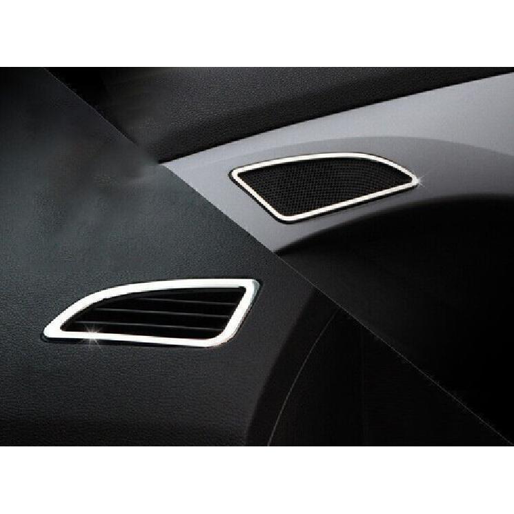 For Hyundai Elantra 2012-2016 Sliver Steel Dash L&R AC Air Outlet Vent Trim 2PCS