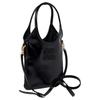 Miu Miu Ivy Front Logo Tote Bag Leather Handbag Small Women tote bags Black 5BA281_2IEO_F0002_V_OLI