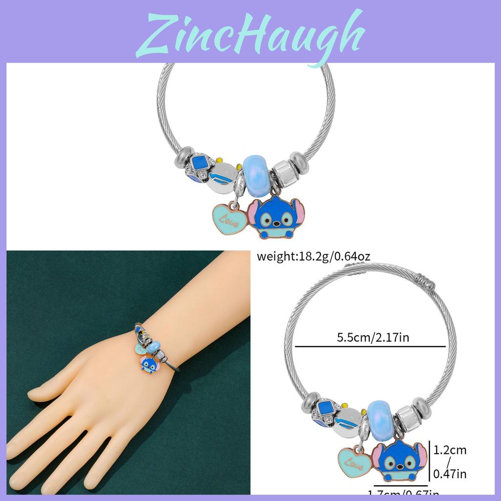 Stitch Cartoon Anhänger Perlenarmband Mit Zinklegierung Charme Zum Verschenken
