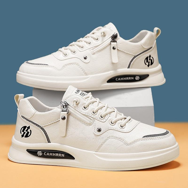 

Мужская обувь весенняя обувь на платформе студенческий тренд белая обувь молодежная 2025 новая повседневная низкая плоская подошва модная обувь мужская 39