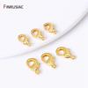 Handmade DIY Jewelry Necklace Supplies 14k/18k Gold Plated Brass 10/12mm Lobster Clasps For Jewelry Making Accessories Wholesale