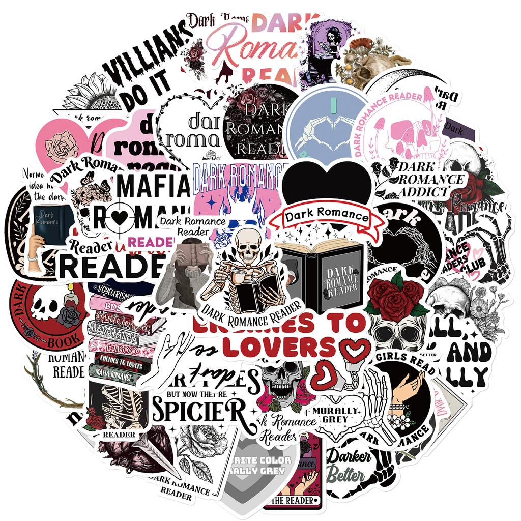 5052Pcs Bookish Reading Book Stickers Romance Reader For Students School Gifts Sticker Notebooks Diy Laptop Phone Bottle Kids