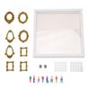 DIY Museum Silhouette Box Shadow Box Frame with Gold Mini Picture Frames People Figurines for Anniversary Birthday