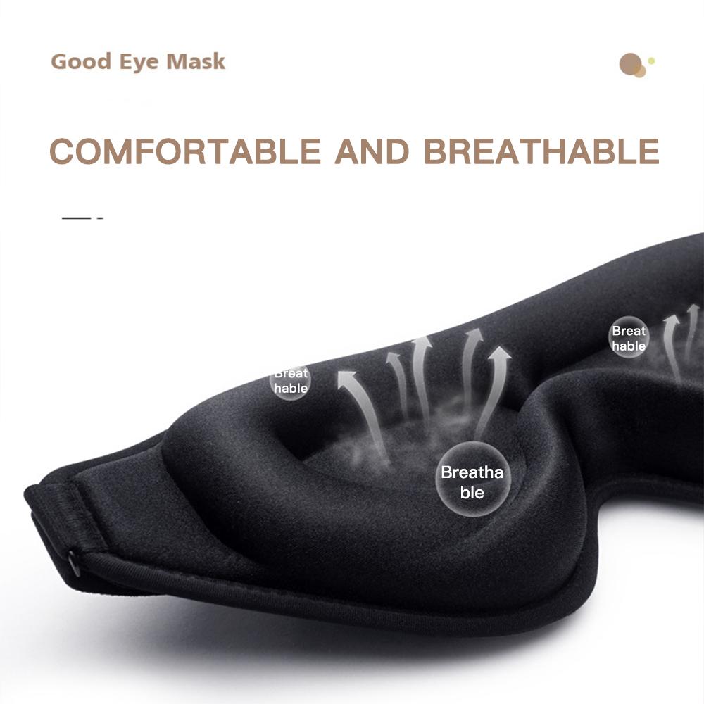 Durable And Safe 3D Sleep Mask Blindfold Sleeping Aid Eye Mask Soft Memory Foam Face Mask Eyeshade 99% Blockout Light Slaapmasker Eye Cover Patch