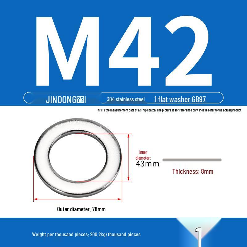 Stainless Steel 304/201/316 Oversized Thick Flat Washer Gasket Screw Washer GB97/GB96